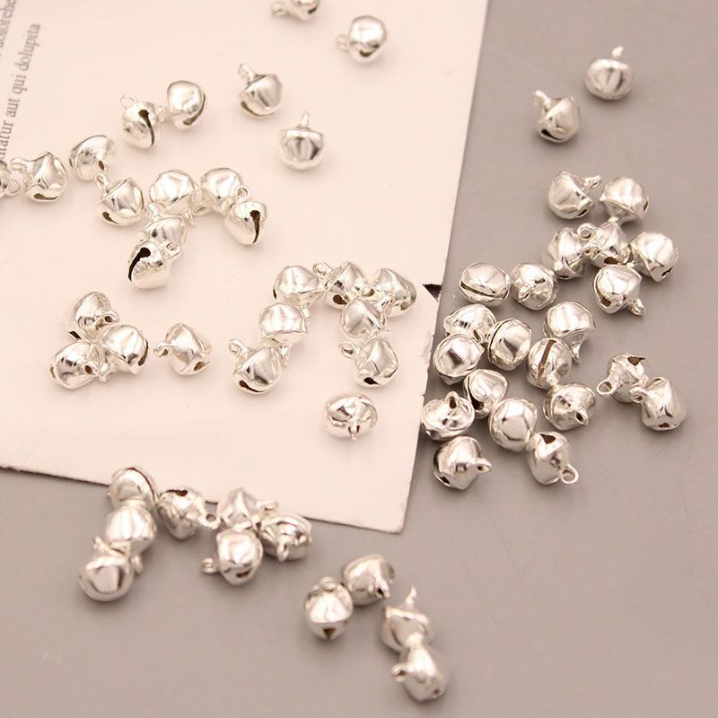 混100/500个装68mm水滴铁铃铛diy古风发夹飘带装饰挂件配件