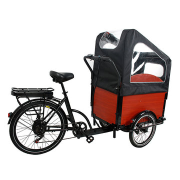 电动车自行车倒骑驴26寸三轮复古寸后前跨境欧洲倒20带雨棚三轮车