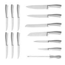 不锈钢刀具套装跨境厨师刀切肉刀三德刀水果刀面包刀万用刀