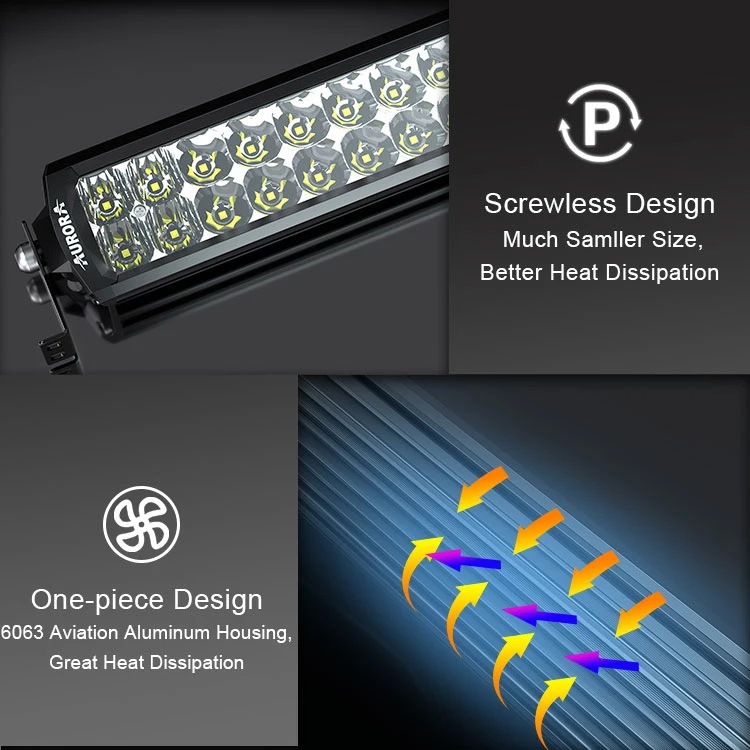 aurora北极之光越野led长条射灯工程汽车双排前杠货车车顶房车灯