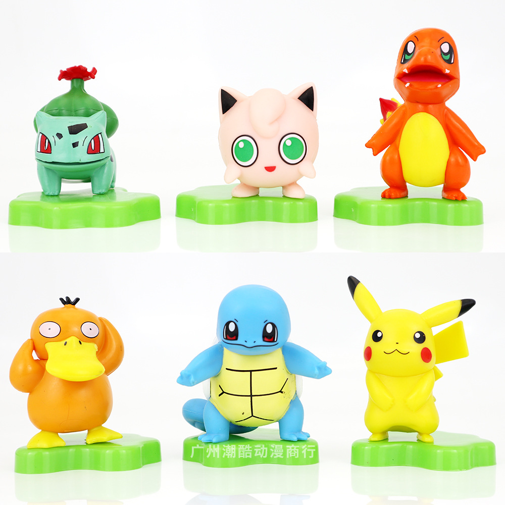 跨境盲盒手办 宝可梦皮卡丘神奇宝贝摆件 可达鸭盒蛋扭蛋车载公仔