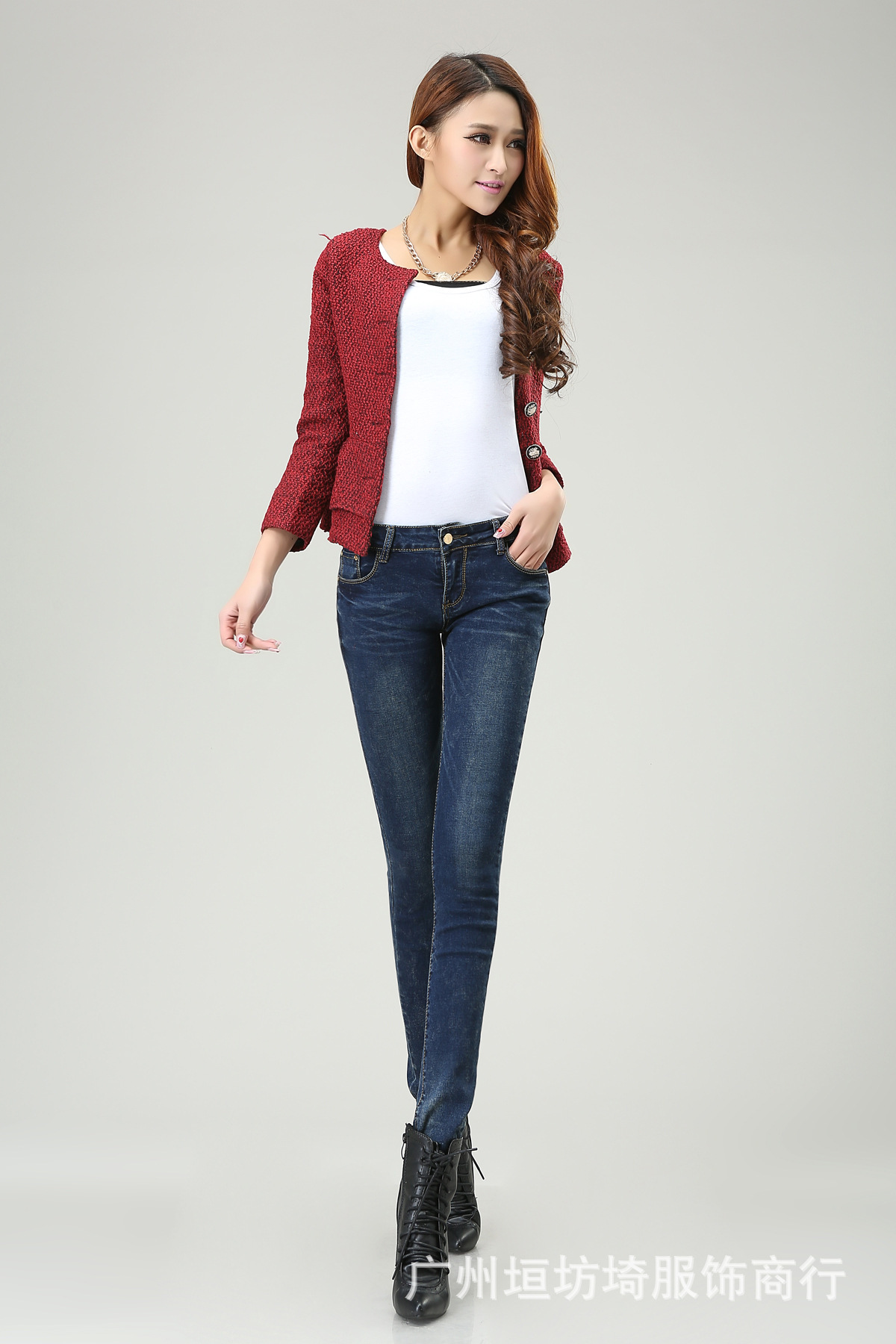 2021新款高腰女装修身牛仔裤时尚女式老爹裤外贸货源工厂处理