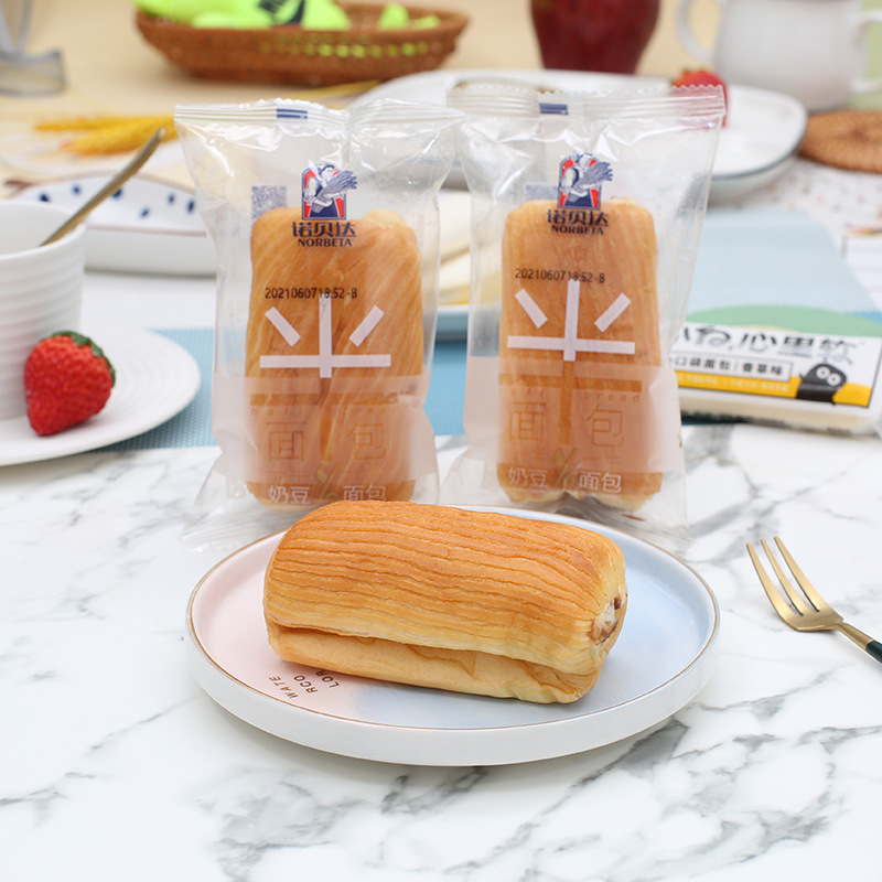 诺贝达半面包蜜恋奶昔豆奶流沙手撕面包早餐面包代餐蛋糕零食包邮