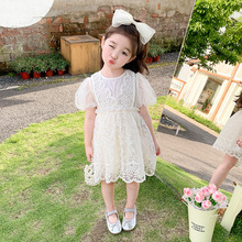 女童连衣裙儿童裙子2024新款女宝公主裙夏季衣服短袖韩版时髦外贸
