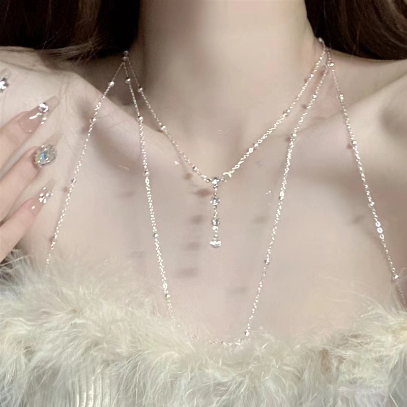 925银胸链身体链性感比基尼锁骨链后背链项链女生年新款-阿里巴巴