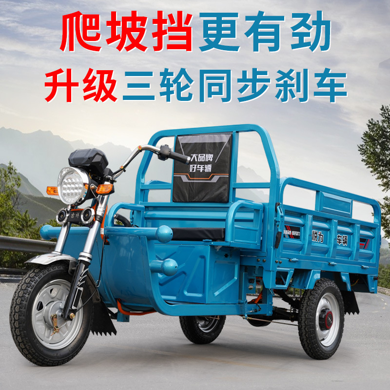 电动三轮车三轮电动车电瓶车电三轮家用拉货载货货运农用车载重王