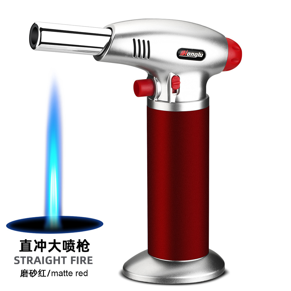 Hl8010 High-Fire Straight Blue Flame Cigar Flame Gun Welding Gun Barbecue Lighter Outdoor Moxibustion Igniter