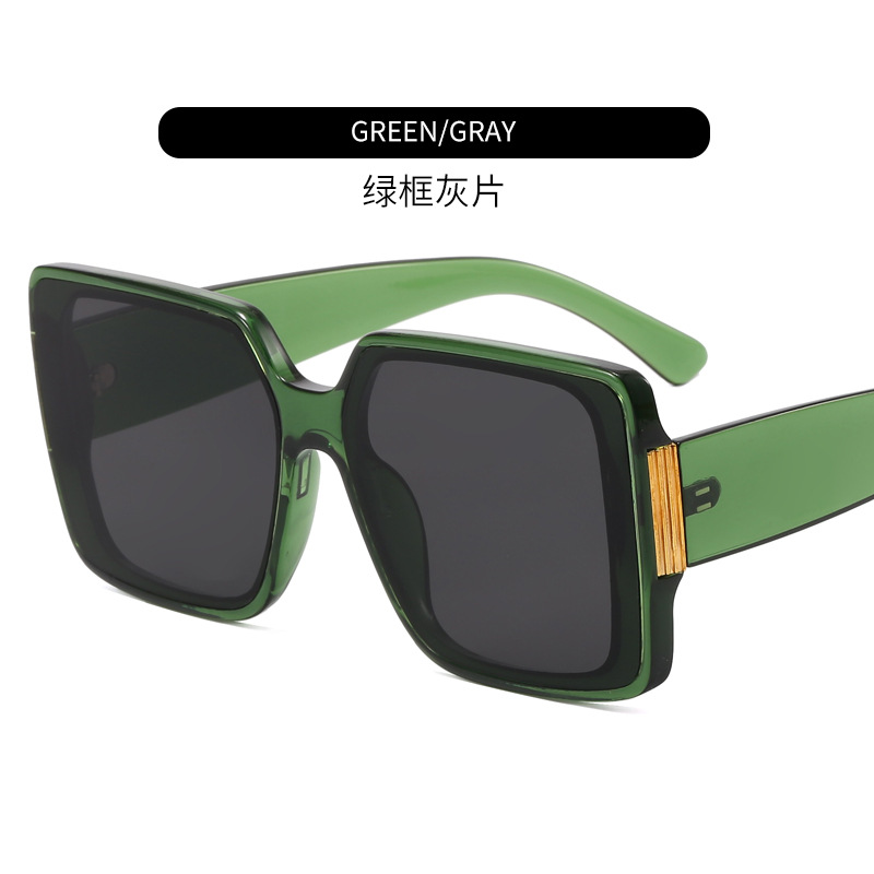 2023 New Fashion & Trend Thick Frame Large Rim Sunglasses Personal Influencer Plain Sun Glasses Ladies