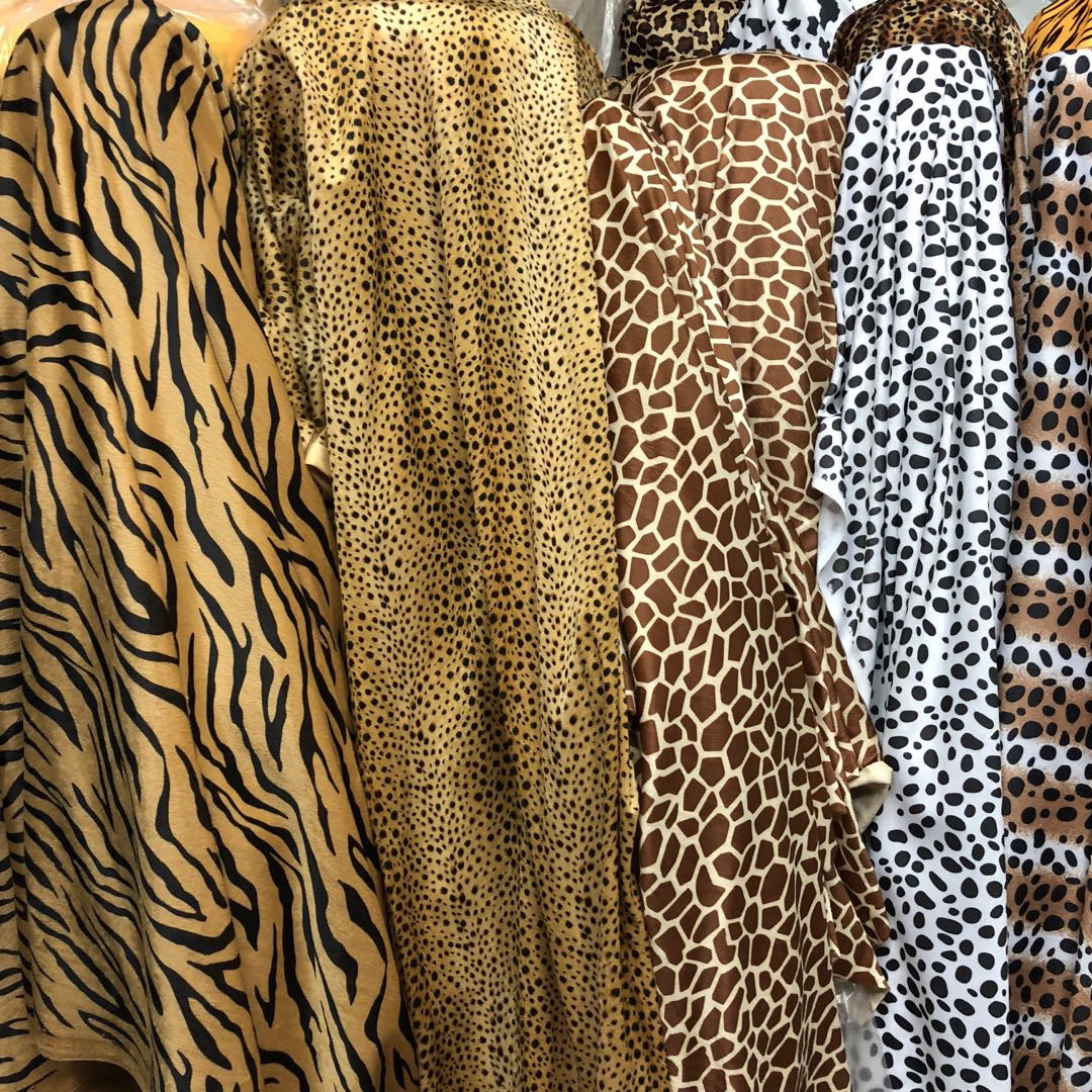 短毛绒动物绒布 豹纹老虎纹斑马纹布料野人猎人服装面料厂家直销