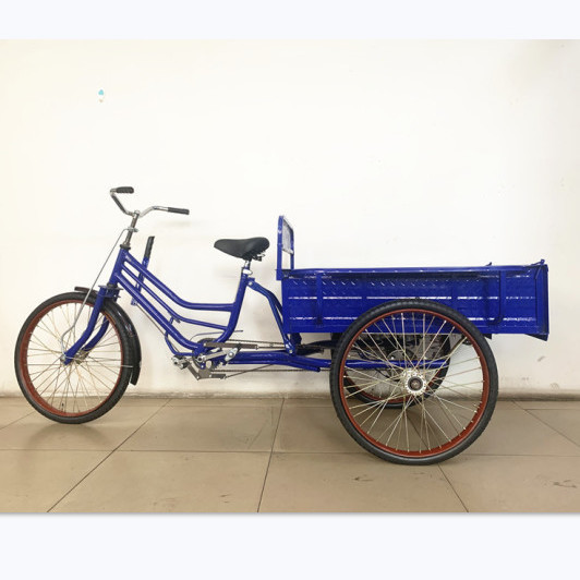 人力三轮车 26-9a载重500斤加厚车架轮圈脚踏三轮车 拉货三轮车