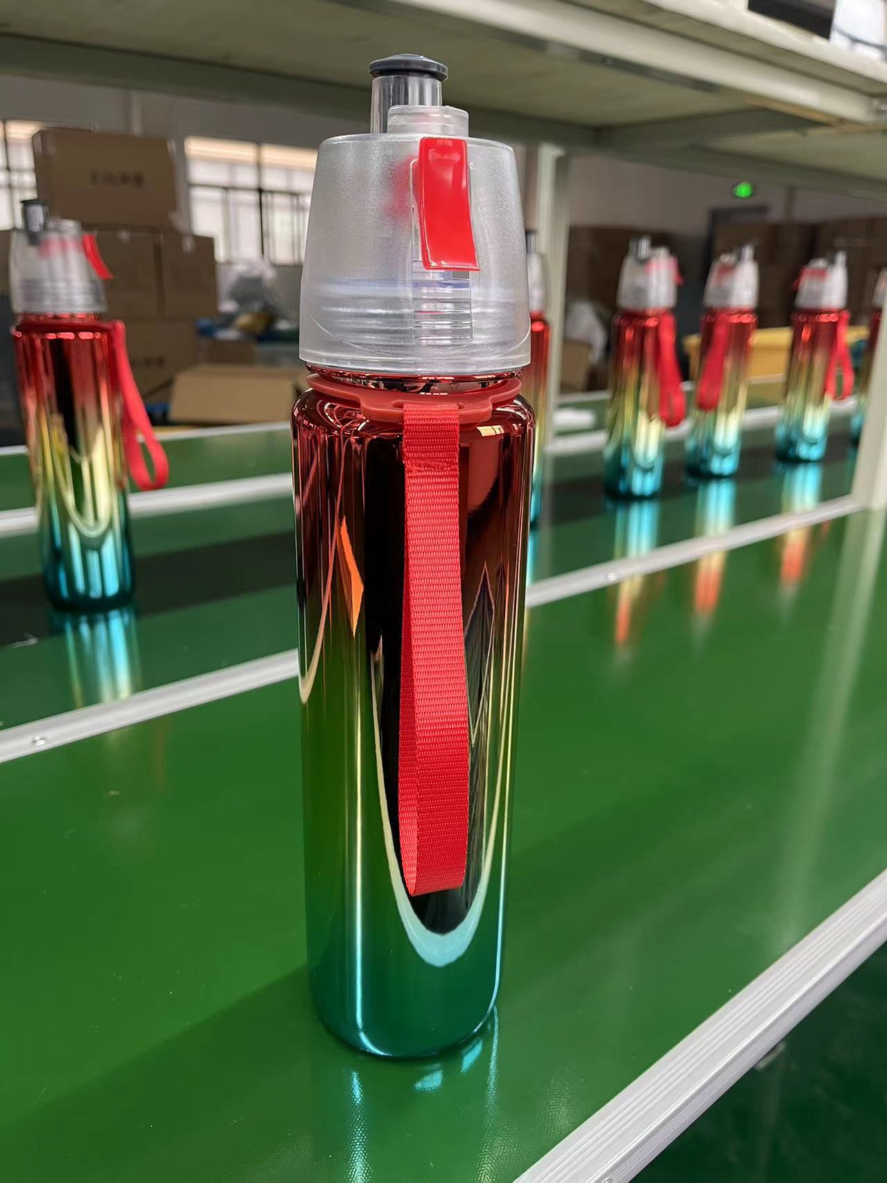 Spot Spray Drinking Water High-End Electroplating Sports Cup 1000ml Good-looking Gradient Electroplating Sports Bottle