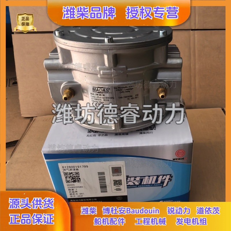 燃气滤清器612600191799潍柴WP10 WP12博杜安6M 12M燃气发动机