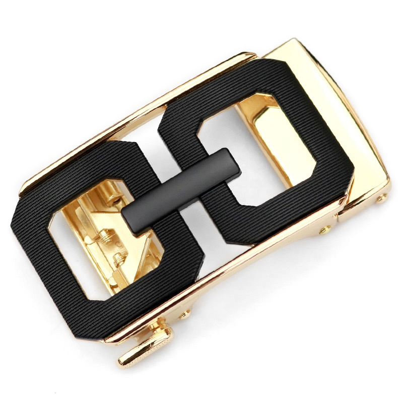 简约时尚字母扣皮带扣头男士休闲自动扣腰带头圆扣金色百搭皮带头