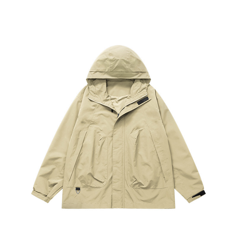 Inf Men's Clothing | Mountain Three-Dimensional Zipper Bag Windproof Hood Shell Jacket 2023 Autumn and Winter Outdoor Zipper Jacket Jacket