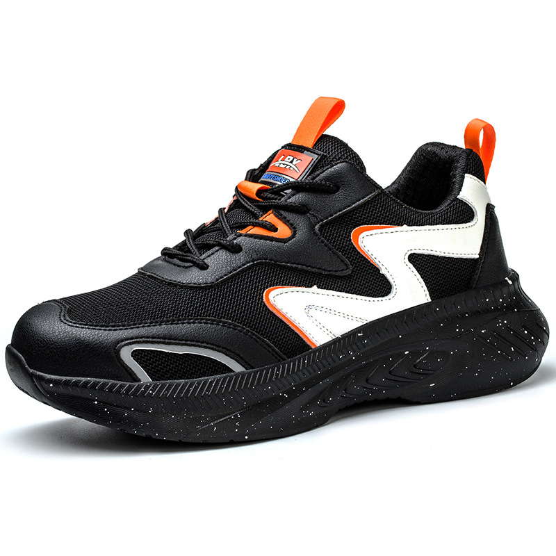 Popular Labor Protection Shoes Men's Anti-Smashing and Anti-Penetration Protective Footwear Wear-Resistant Electrical Insulation Safety Shoes Construction Site Work Shoes Wholesale