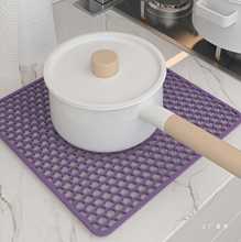 US4A水槽垫硅胶厨房台面蜂窝镂空防水溅洗碗槽保护隔热沥水防滑滤