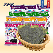 韩国进口ZEK儿童辅食脆片即食海味休闲食品海苔紫菜5g*3 原味批发