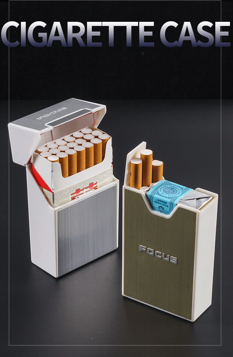 焦点创意铝合金烟盒20支装翻盖硬壳便携个性磁扣烟盒男士烟盒套