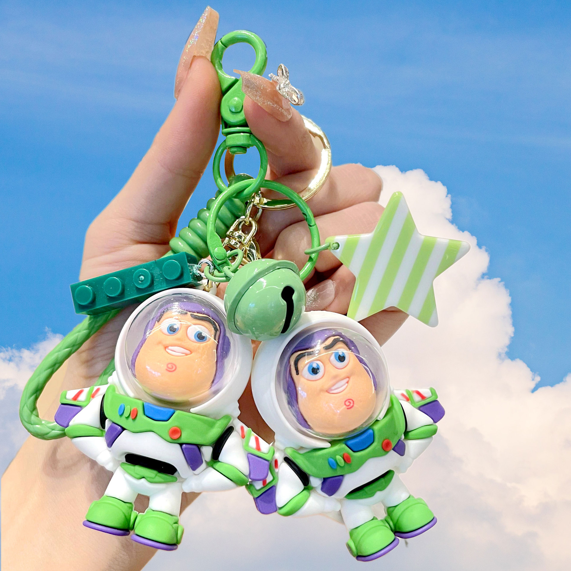 Cartoon Creative Toy Story Buzz Lightyear Doll Car Key Ring Exquisite Women's Bag Small Pendant Wholesale