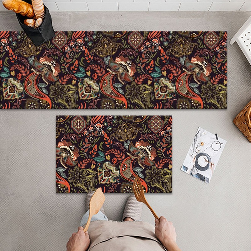 Household Non-Slip Balcony Mat Bedroom Long Rug Floor Mat Kitchen Absorbent Oil-Absorbing Carpet Office Door Mat