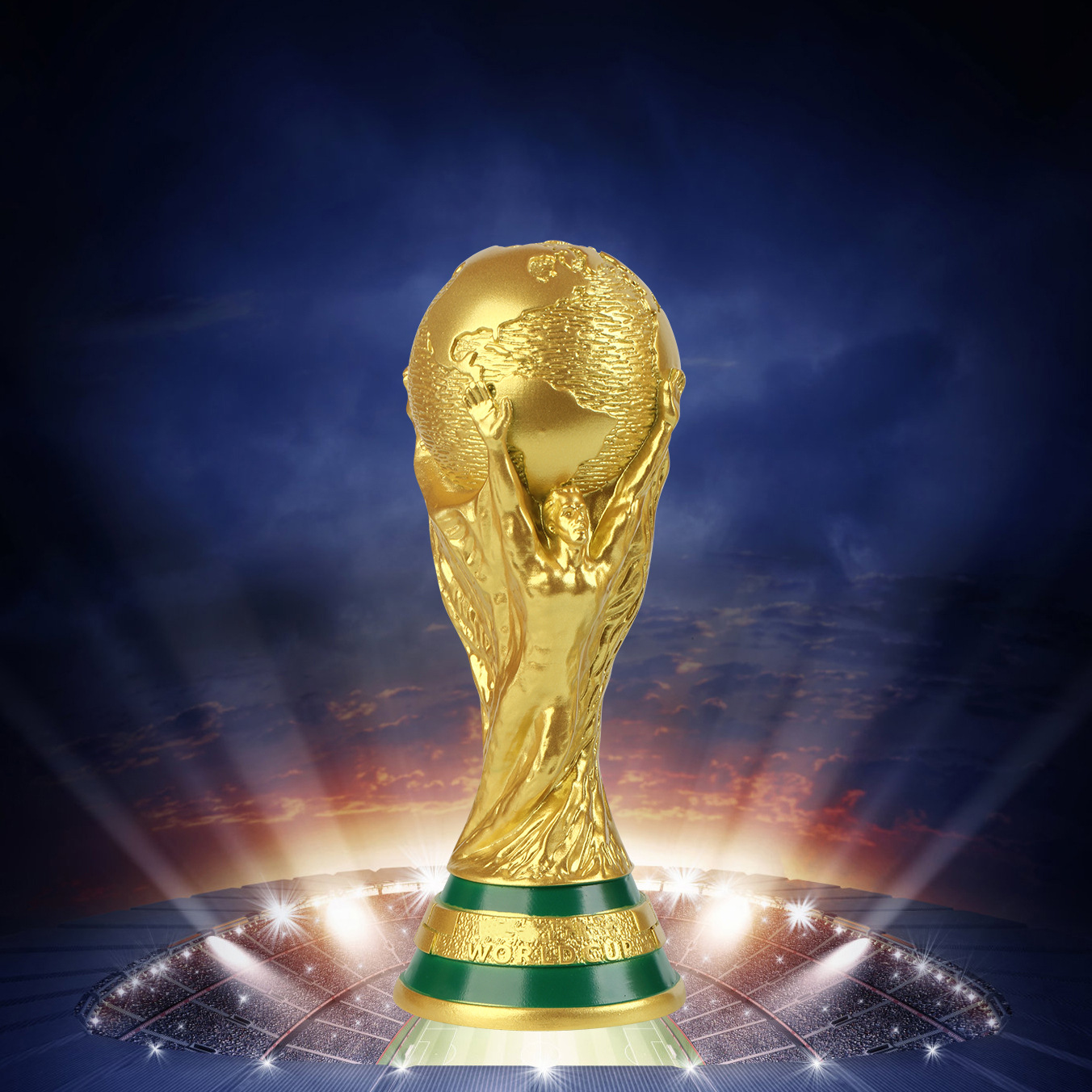 2022卡塔尔世界杯大力神杯足球冠军奖杯树脂模型摆件 球迷纪念品