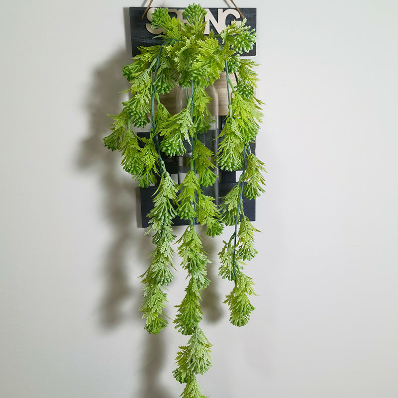 厂家现货批发仿真藤条铁指兰壁挂植物假叶条装饰喷色配墙材植物