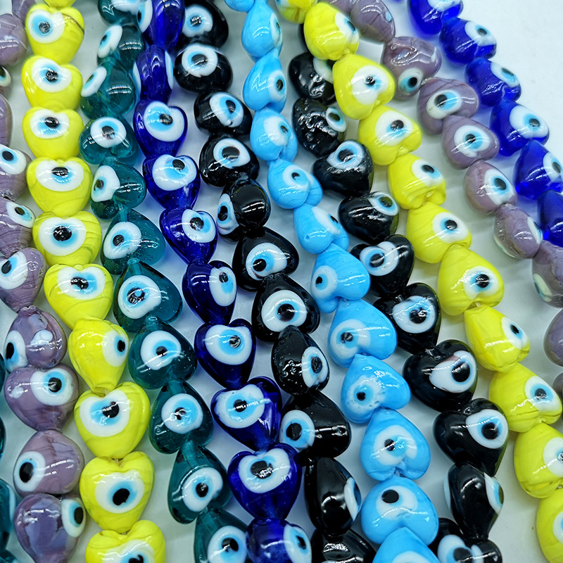 彩色琉璃珠子琉璃鱼眼串珠材料diy恶魔之眼项链手环饰品配件散珠