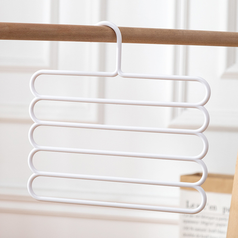 Multi-Layer Pants Rack Pants Hanger Magic Pants Rack Household Multi-Functional S-Type Trousers Hanger Shelf Wardrobe Storage Fantastic