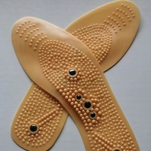 新品硅胶鞋垫磁石鞋垫厂家批发透明5颗透气男女款按摩鞋垫