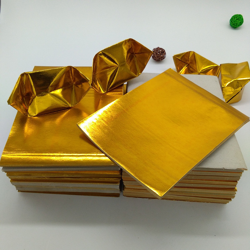 厂家批发14*19厘米元宝纸 佛教佛具用品 覆塑料膜金银纸金箔纸