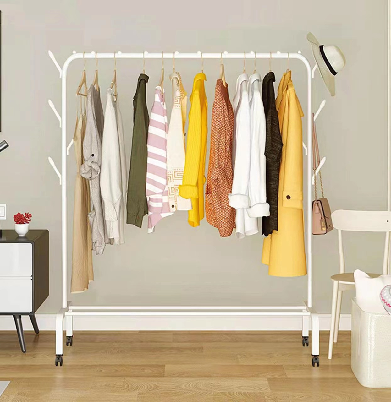 Clothes Hanger Floor Student Household Dormitory Folding Bedroom Drying Rack Balcony Storage Simple Coat Rack Wholesale