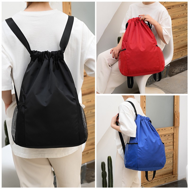 Drawstring Bag Drawstring Bag Sports and Leisure Backpack Oxford Cloth Large Travel Bag Student Football Shoe Bag Basketball Bag