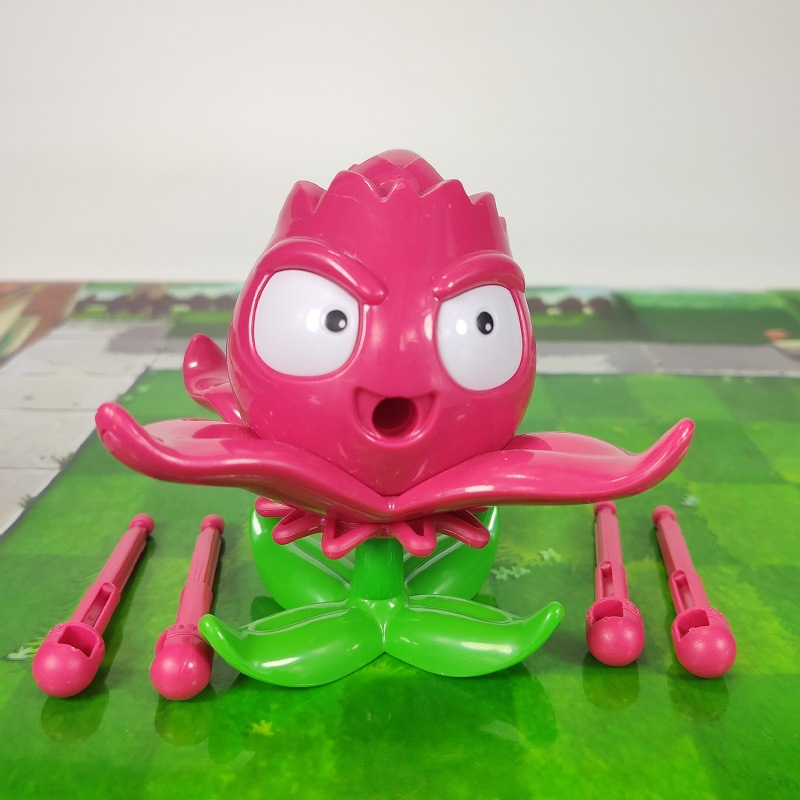 正版植物大战僵尸玩具红针花可发射儿童玩具男孩金蟾菇全套装