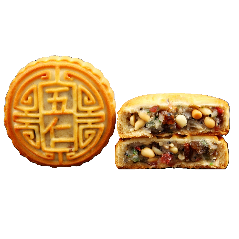 【100克】老五仁大月饼广式多口味中秋月饼礼盒黑芝麻整箱5斤
