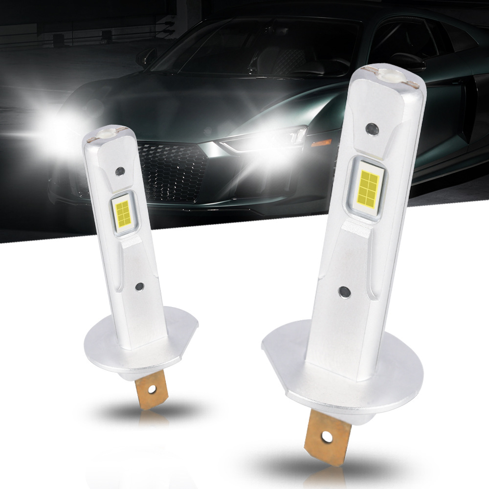 现货支持跨境代发汽车LED车灯爆款H1H3直插式一比一尺寸无损安装