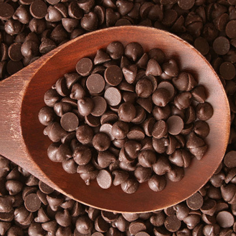 梵豪登水滴形黑巧克力豆 10kg整箱现货批发代可可脂巧克力豆