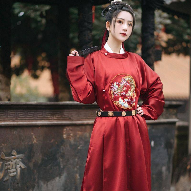 暮归原创汉服女唐制小袖圆领袍传统中国风男女同款日常汉服批发