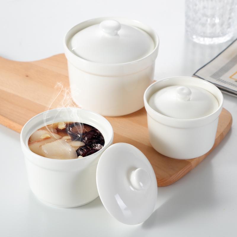 燕窝盅炖盅陶瓷带盖汤隔水糖水白瓷甜沙县炖盅代发一件批发跨境