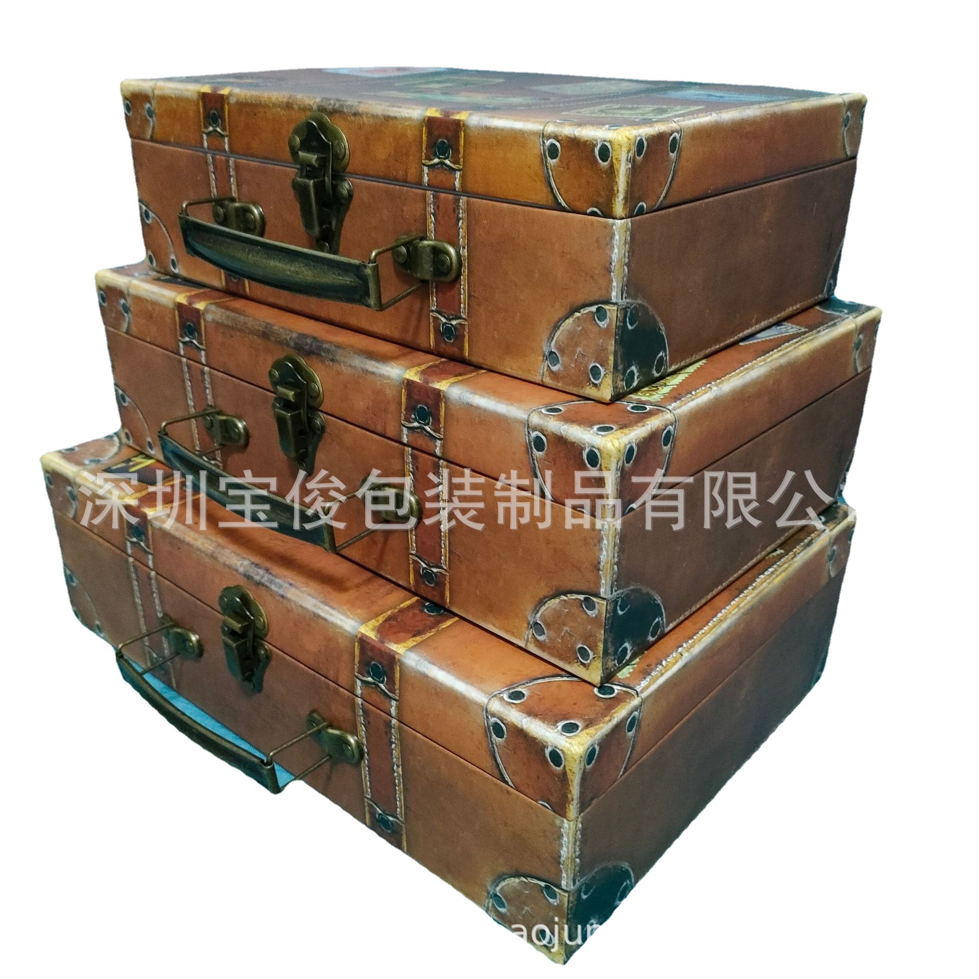 儿童玩具纸板工艺手提盒,仿古高端纸板手提盒儿童礼物玩具包装盒