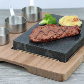 火山石烤肉石板餐厅大理石烤盘石板烧韩国饭店烤肉牛排岩石烧烤盘