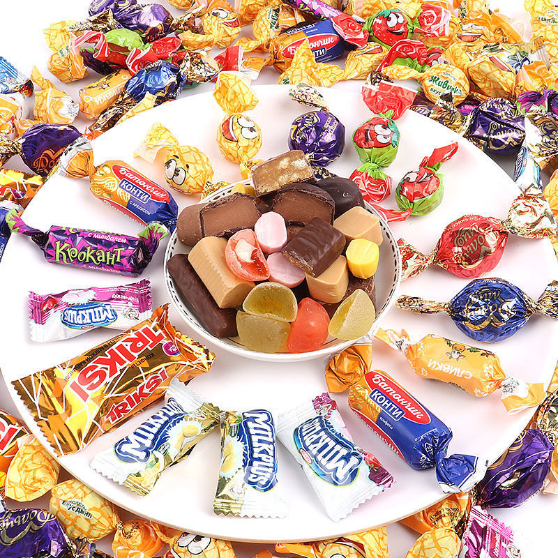 俄罗斯风味紫皮糖多种混装糖果喜糖零食品100g 250g 500g,1000g