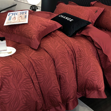 JUD5100支床上四件套红色婚庆长绒棉 美式被套新婚感1.8m