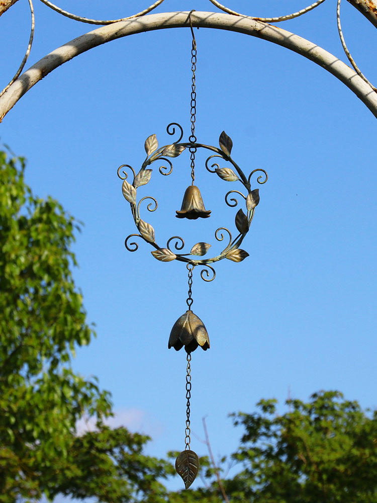 花园庭院别墅铁艺风铃挂饰阳台装饰铃铛复古挂件创意简约田园户外