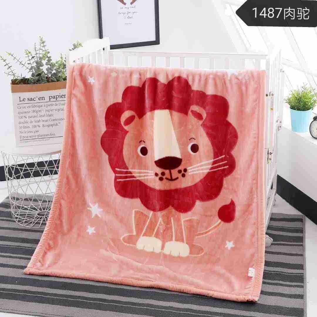 Children's Cloud Blanket Double-Layer Thickened Cartoon Children's Blanket 110*140 Right Angle Large Cartoon Babies' Woolen Blanket Wholesale