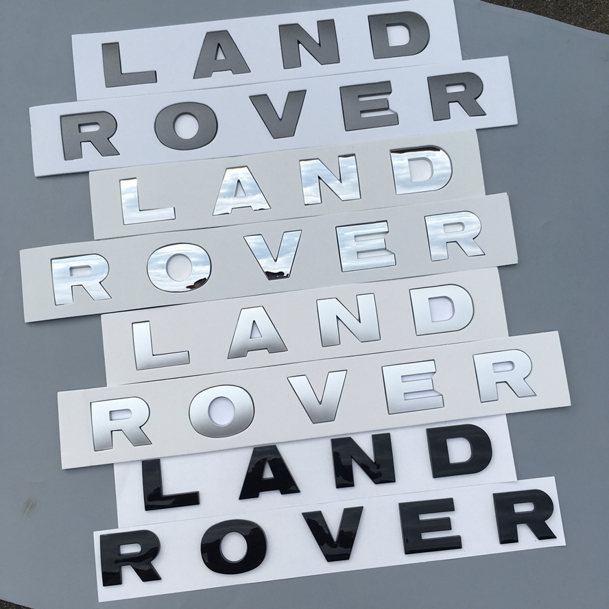 适用路虎车标机盖标发现3字标land rover字母车头标改装标志车贴
