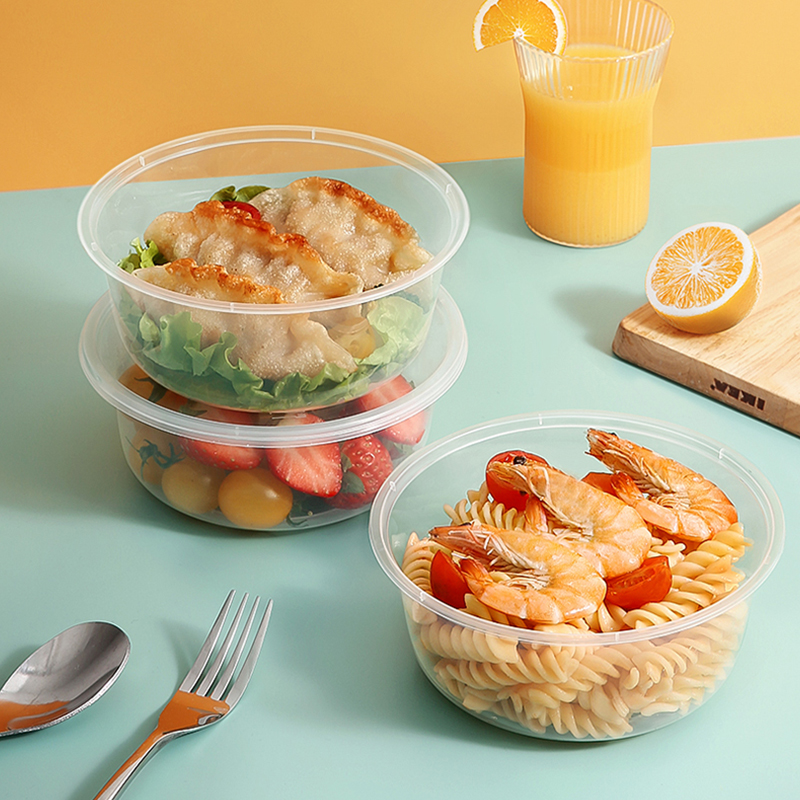 w1tr中号圆形一次性餐盒打包盒饭盒快餐盒外卖保鲜盒750mlx-阿里巴巴