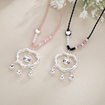 hlkt爆款kt猫项链女甜美可爱学生闺蜜凯蒂猫锁骨链吊坠送女友礼物