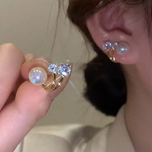 韩国珍珠耳环耳针耳夹小众设计高级感一款两戴2023新款女气质耳钉