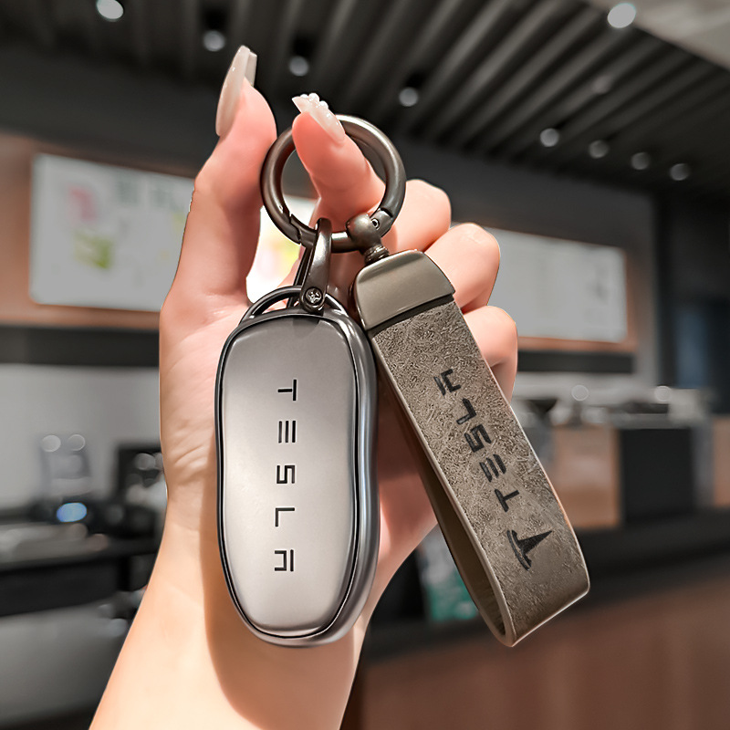 适用于特斯拉model3钥匙套modely/s钥匙包tpu保护壳改装饰配件扣