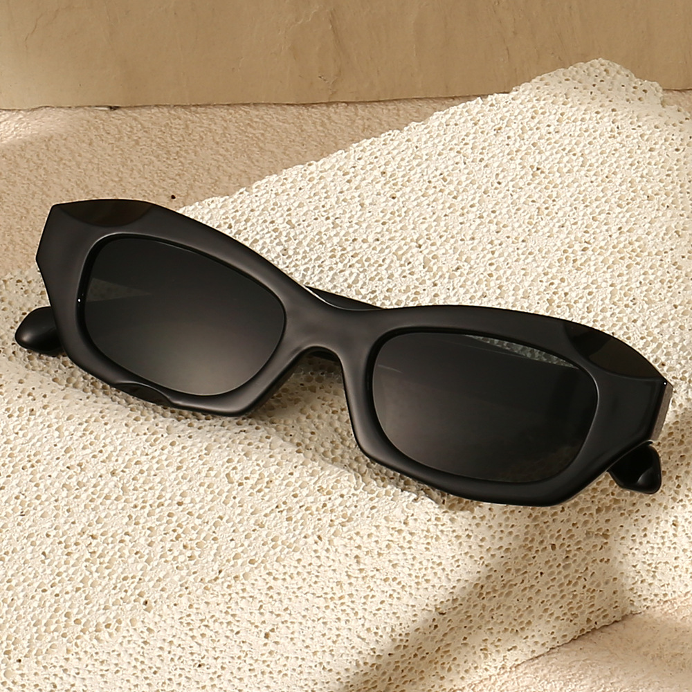 2024新款小猫眼太阳镜欧美雪花甜酷时尚墨镜跨境小框网红太阳眼镜